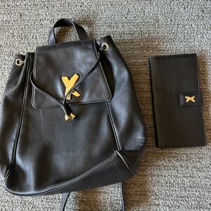 Paloma Picasso One Shoulder Backpack With Matching Wallet